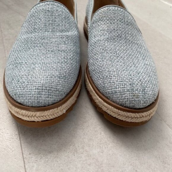 NWT KELLY & KATIE Zemi Denim Blue Tweed Espadrille Slip-On Shoes 7 - Picture 8 of 13